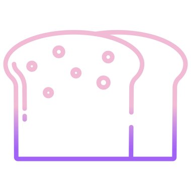 Ekmek. Web simgesi basit illüstrasyon