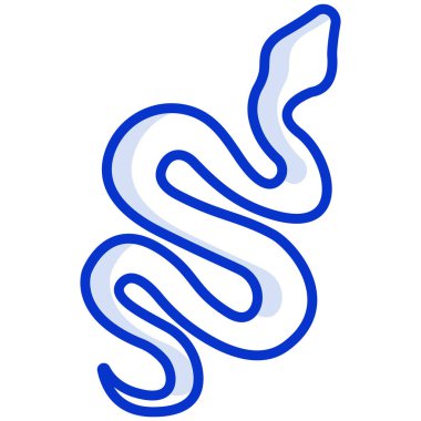 Beyaz arkaplanda Yılan simgesi