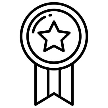 Madalya. Web simgesi basit illüstrasyon