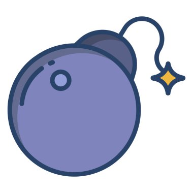 Basit vektör simgesi, bombanın çizimi