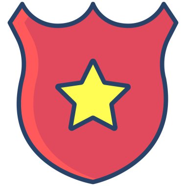 Kalkan. Web simgesi basit illüstrasyon