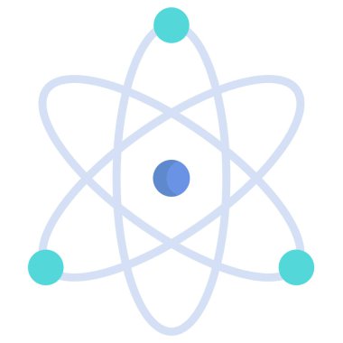 Basit vektör simgesi, atomun çizimi