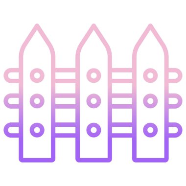 Çit. Web simgesi basit illüstrasyon