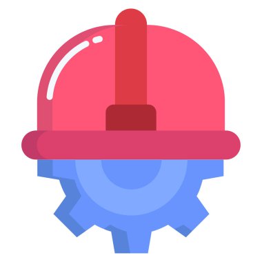 Miğfer. Web simgesi basit illüstrasyon