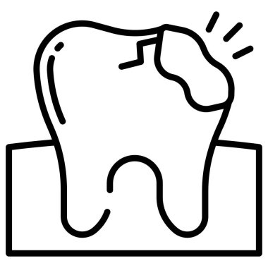 Diş. Web simgesi basit illüstrasyon