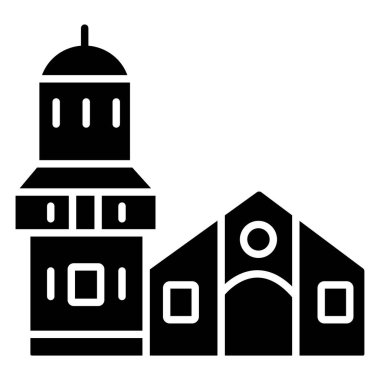 Bina. Web simgesi basit illüstrasyon