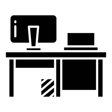 Masa. Web simgesi basit illüstrasyon