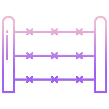 Çit. Web simgesi basit illüstrasyon