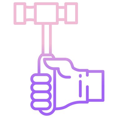 Çekiç simgesi, vektör çizimi