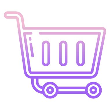 Alışveriş arabası ikon vektör illüstrasyonu