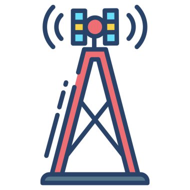 anten web simgesi, vektör illüstrasyonu 