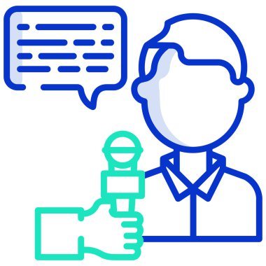 Gazetecinin vektör illüstrasyonu 