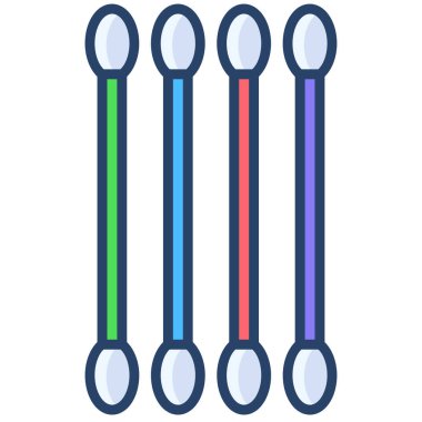 Basit vektör simgesi, pamuk örneklerinin çizimi