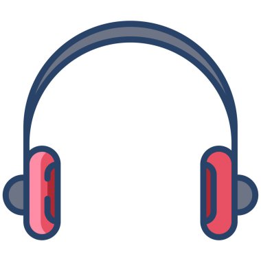 kulaklıklar web simgesi, vektör illüstrasyonu 