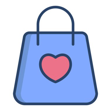 Basit vektör simgesi, torba illüstrasyonu 