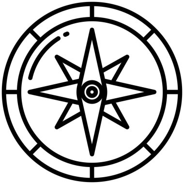 Pusula. Web simgesi basit illüstrasyon 