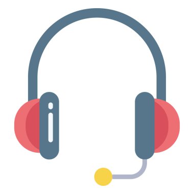 kulaklıklar web simgesi, vektör illüstrasyonu 