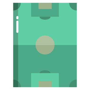 Beyaz arkaplanda basit bir futbol alanı simgesi