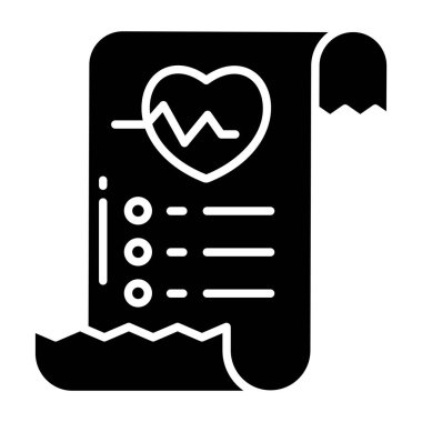 tıbbi fatura beyaz arkaplanda basit vektör simgesi