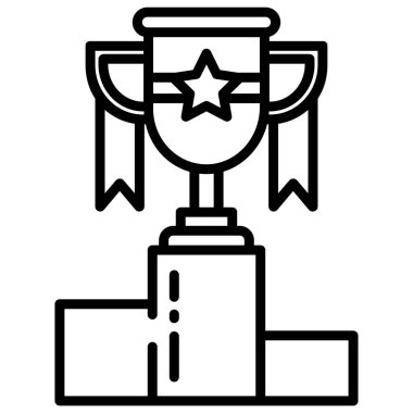 Basit vektör simgesi, ödül illüstrasyonu 