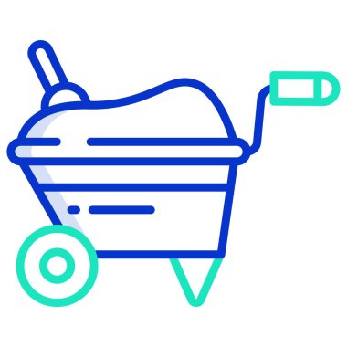 El arabası. Web simgesi basit illüstrasyon