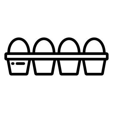 Yumurta ikonu vektör illüstrasyonu