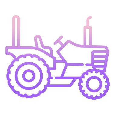 Traktör web simgesi, vektör çizim 