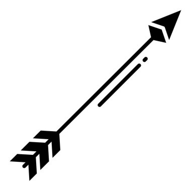 Basit vektör simgesi, okun illüstrasyonu 