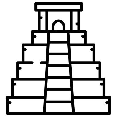 merdiven piramidi, vektör çizimi 