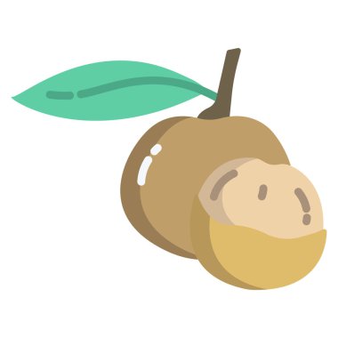 Yeşil ve sarı kirazın vektör çizimi