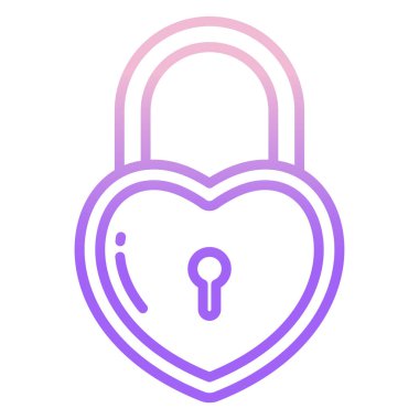 asma kilit simgesi, vektör çizimi