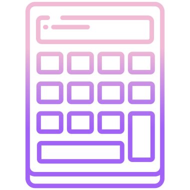 Hesap makinesi. Web simgesi basit illüstrasyon 