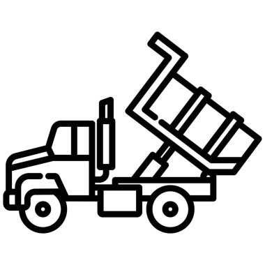 kamyon web simgesi basit illüstrasyon