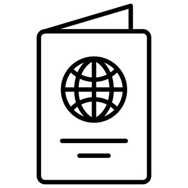 Dünya haritası vektör çizimine sahip pasaport