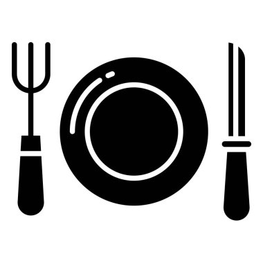 yiyecek ikonu vektör illüstrasyonu 