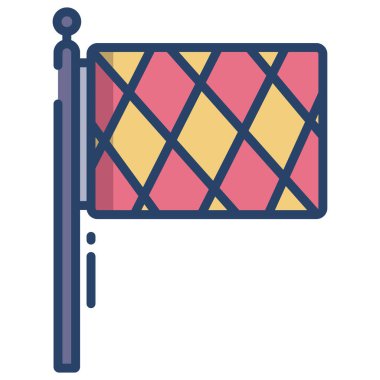 Çit. Web simgesi basit illüstrasyon