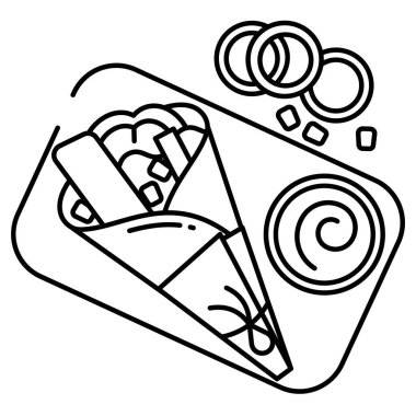 Yemek. Web simgesi basit tasarım