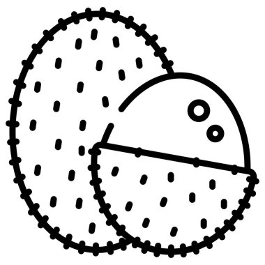 Lychee meyvesi. Vektör simgesi