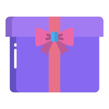 Hediye ikonu vektörü. Hediye vektör simgesi. doğum günü hediyesi