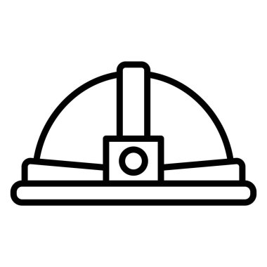 Miğfer. Web simgesi basit illüstrasyon