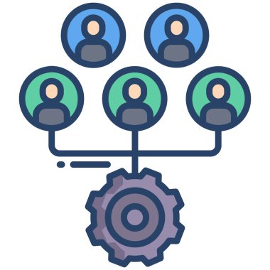 takım çalışması beyaz arkaplanda basit vektör simgesi