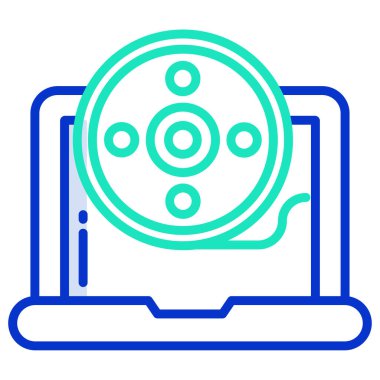 dizüstü bilgisayar simgesi, vektör illüstrasyonu