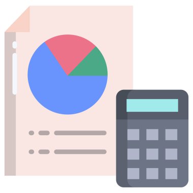 Hesap makinesi. Web simgesi basit illüstrasyon 