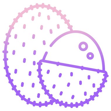 Lychee meyvesi. Vektör simgesi