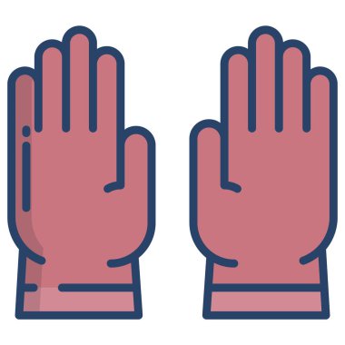 Eldiven. Web simgesi basit illüstrasyon 