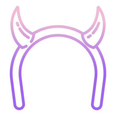 Boynuzlar. Web simgesi basit illüstrasyon