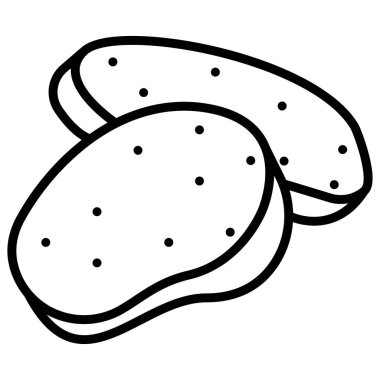 Sarımsak ikonu modayı ve logo, web, uygulama, UI için modern yer tutucu sembolü.