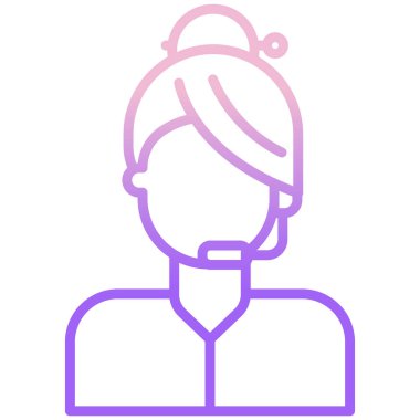 Beyaz arkaplanda basit vektör simgesini destekle