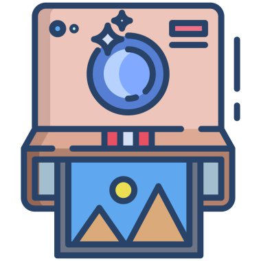 Kamera. Web simgesi basit illüstrasyon  