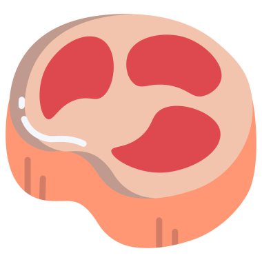 Biftek, web simgesi basit tasarım